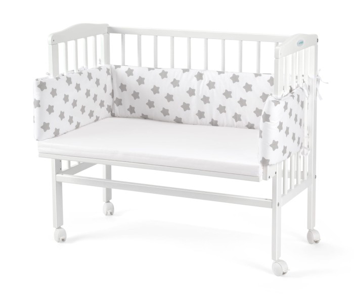 WALDIN łóżeczko dostawne 2w1 z osłonką | White / SX18