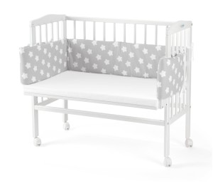 WALDIN łóżeczko dostawne 2w1 z osłonką | White / SX81