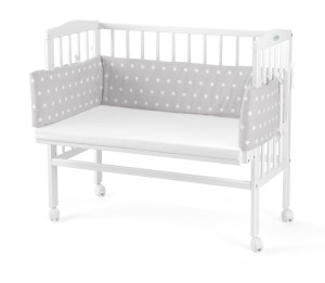 WALDIN łóżeczko dostawne 2w1 z osłonką | White / S81
