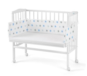 WALDIN łóżeczko dostawne 2w1 z osłonką | White / S13