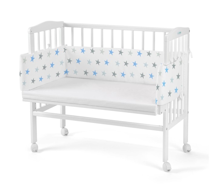 WALDIN łóżeczko dostawne 2w1 z osłonką | White / S13