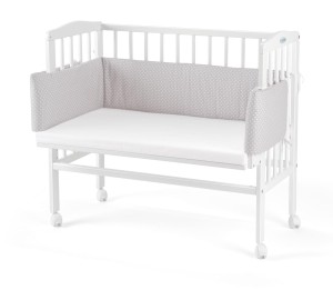 WALDIN łóżeczko dostawne 2w1 z osłonką | White / P81
