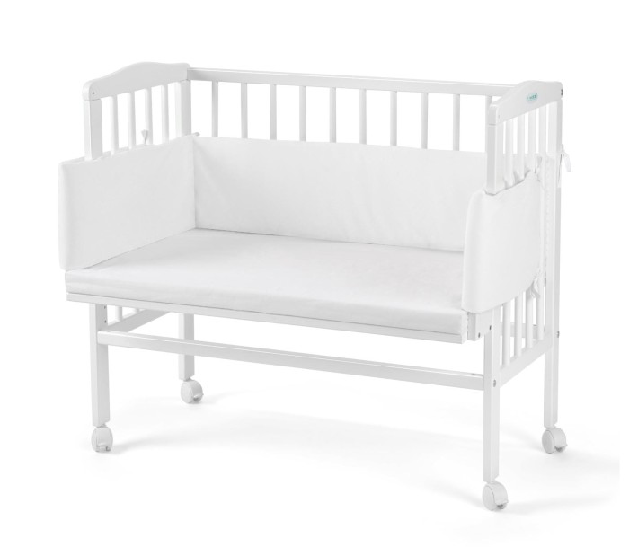 WALDIN łóżeczko dostawne 2w1 z osłonką | White / 88