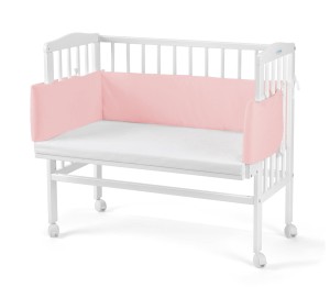 WALDIN łóżeczko dostawne 2w1 z osłonką | White / 77