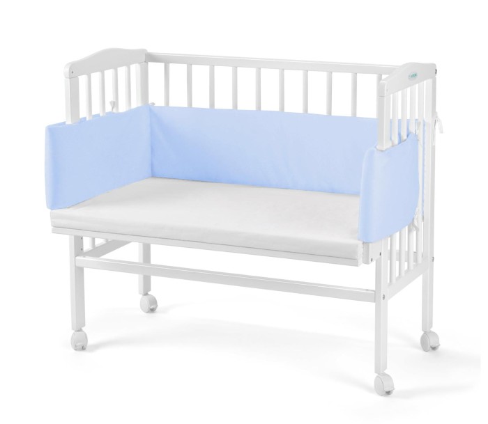 WALDIN łóżeczko dostawne 2w1 z osłonką | White / 38