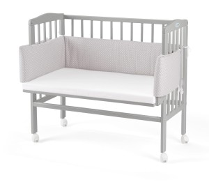 WALDIN łóżeczko dostawne 2w1 z osłonką | Grey / P81