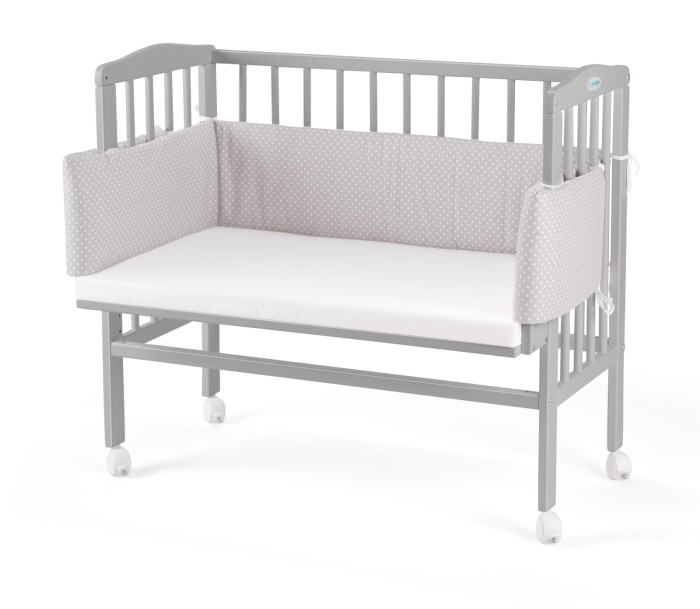 WALDIN łóżeczko dostawne 2w1 z osłonką | Grey / P81