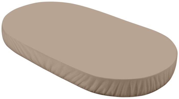 WALDIN prześcieradło bawełniane OWAL 123 x 73 cm | 7w1 | Brązowe