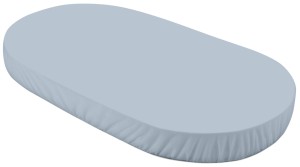 WALDIN prześcieradło bawełniane OWAL 123 x 73 cm | 7w1 | Niebieskie