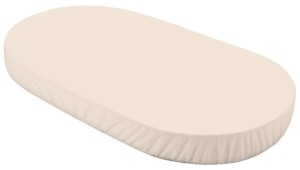 WALDIN prześcieradło bawełniane OWAL 123 x 73 cm | 7w1 | Beżowe
