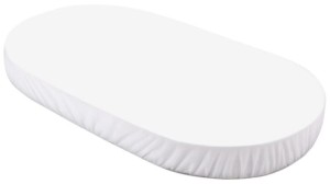 WALDIN prześcieradło bawełniane OWAL 123 x 73 cm | 7w1 | Białe