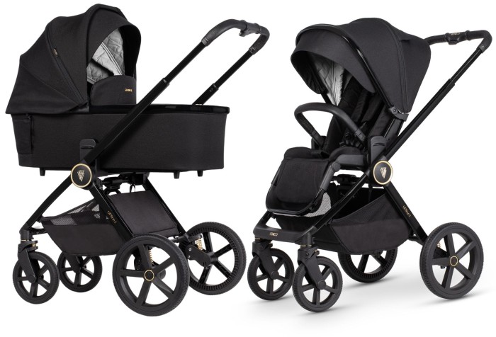 VENICCI TINUM UPLINE 2 wózek dziecięcy 2w1 | All Black