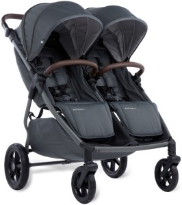 MAST M.TWIN X bliźniaczy wózek spacerowy z regulowaną rączką | koła light | Volcanic Ash 