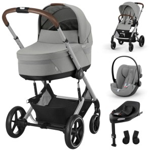 CYBEX BALIOS S LUX zestaw 3w1 z fotelikiem Cloud G i-Size i bazą ISOFIX | Stone Grey | kolekcja 2025