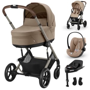 CYBEX BALIOS S LUX zestaw 3w1 z fotelikiem Cloud G i-Size i bazą ISOFIX | Almond Beige | kolekcja 2025