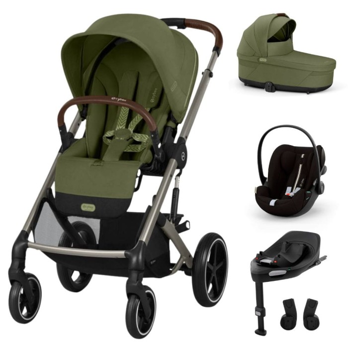 CYBEX BALIOS S LUX zestaw 3w1 z fotelikiem Cloud G i-Size i bazą ISOFIX | Moss Green | kolekcja 2025