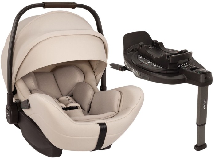 NUNA ARRA FLEX fotelik dla noworodka | wysuwana baza ISOFIX CURV | Biscotti