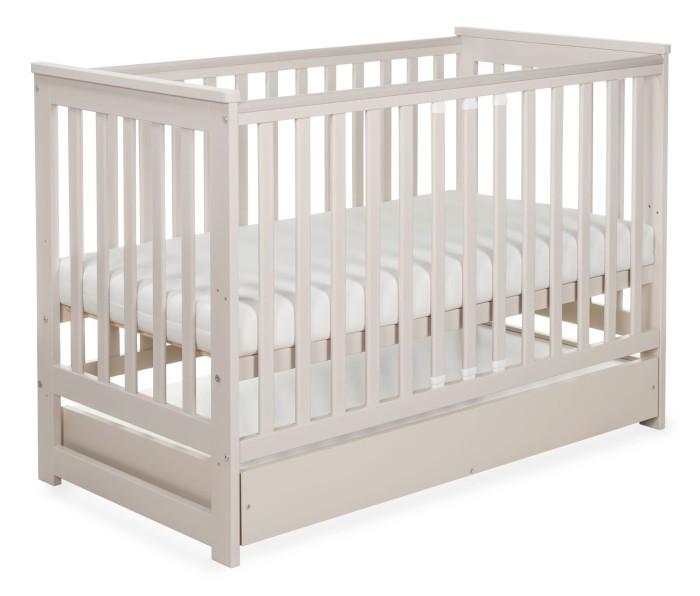 Łóżeczko drewniane Yoonco IWI z szufladą - Beż - 2