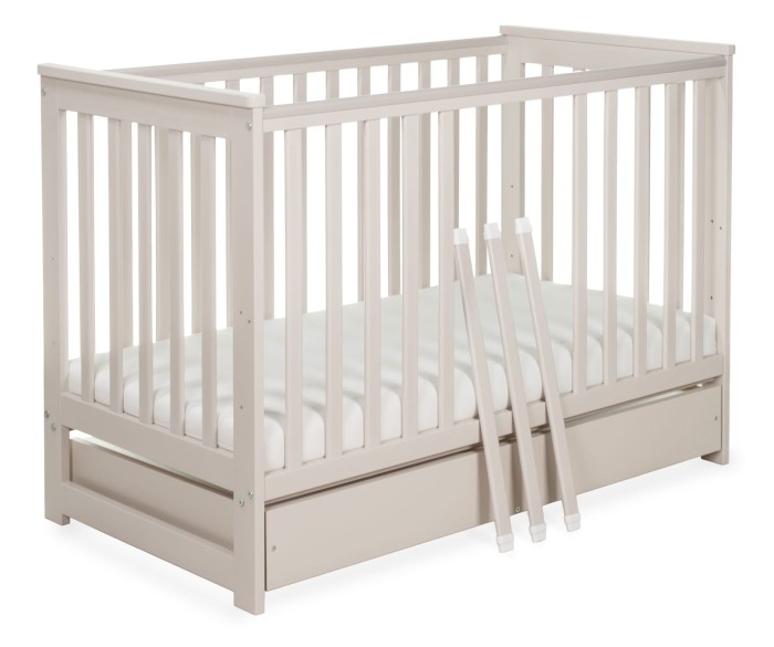 Łóżeczko drewniane Yoonco IWI z szufladą - Beż - 4