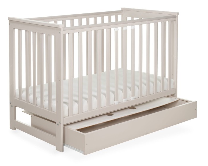 Łóżeczko drewniane Yoonco IWI z szufladą - Beż - 6