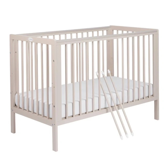 Yoonco TIMIO z barierką  beż wyjęte środkowe szczebelki.webp