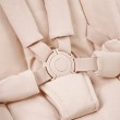 Elodie Details - Leżaczek dla noworodka Newborn Seat GRACE, Powder Pink - pasy.jpg