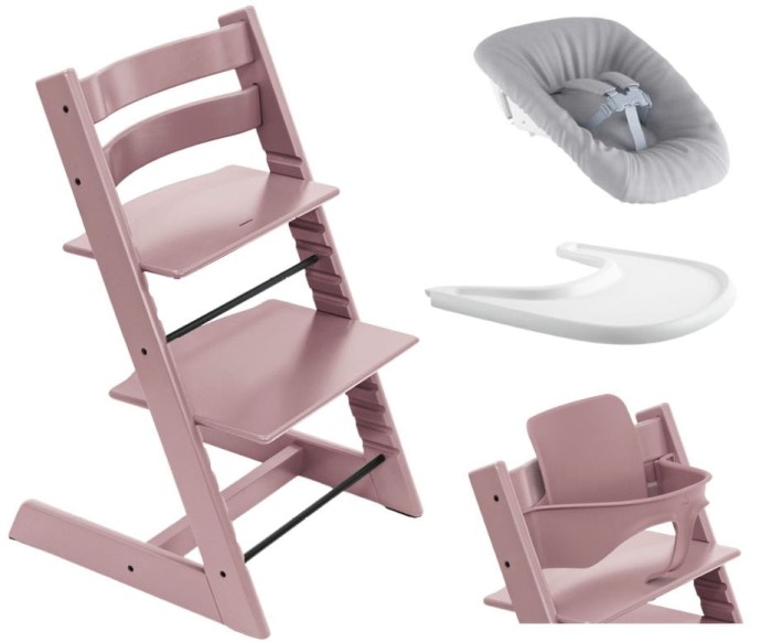 STOKKE TRIPP TRAPP krzesełko do karmienia 4w1  | Heather Mauve