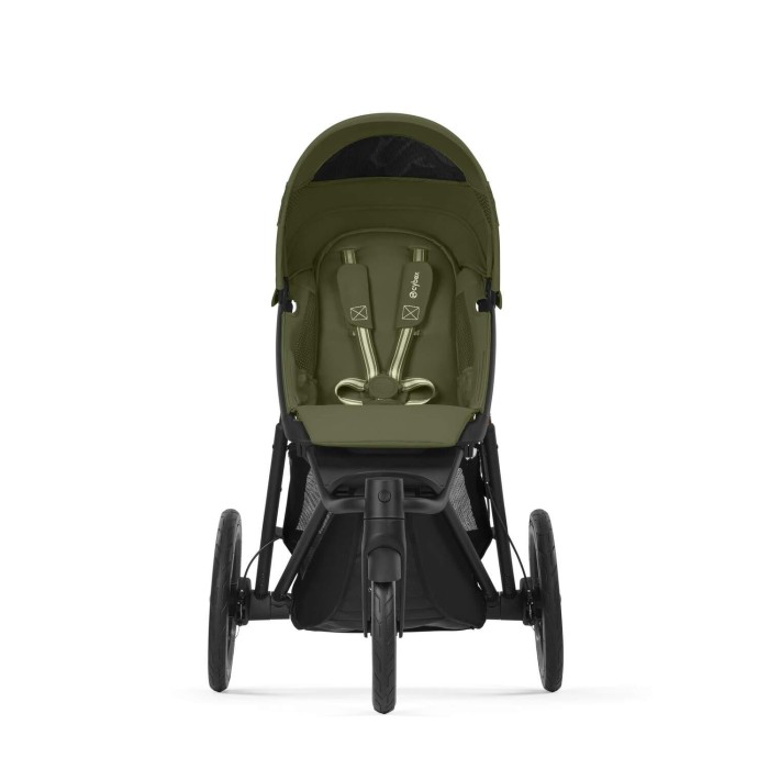 Wózek biegowy Cybex Avi Spin w kolorze zielonym moss green, widok od przodu