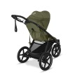 Wózek biegowy Cybex Avi Spin w kolorze zielonym moss green, widok z tyłu pod kątem