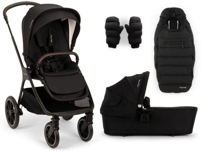 NUNA TRIV LX  wózek głęboko spacerowy 2w1 | All-Season Caviar