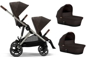 CYBEX e-Gazelle S elektryczny wózek bliźniaczy 2w1 | Chocolate Brown