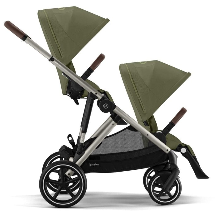 CYBEX e-Gazelle S elektryczny wózek bliźniaczy | Moss Green