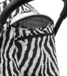 Widok na budkę wózka Stokke Yoyo 3 w z tapicerką we wzorze zebra