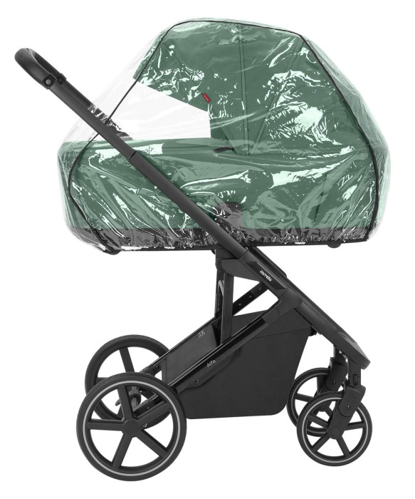 Wózek 2w1 Carrello Alfa CRL-6522 Meadow Green - Folia przeciwdeszczowa