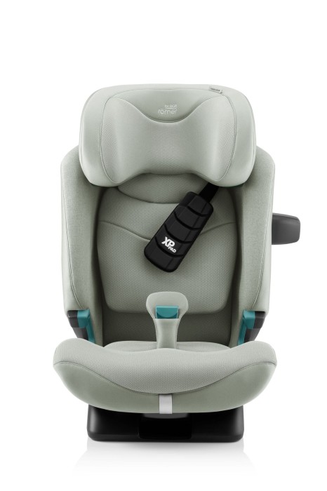 Britax Römer Advansafix Pro Sage Green – tryb booster dla starszego dziecka, widok z przodu