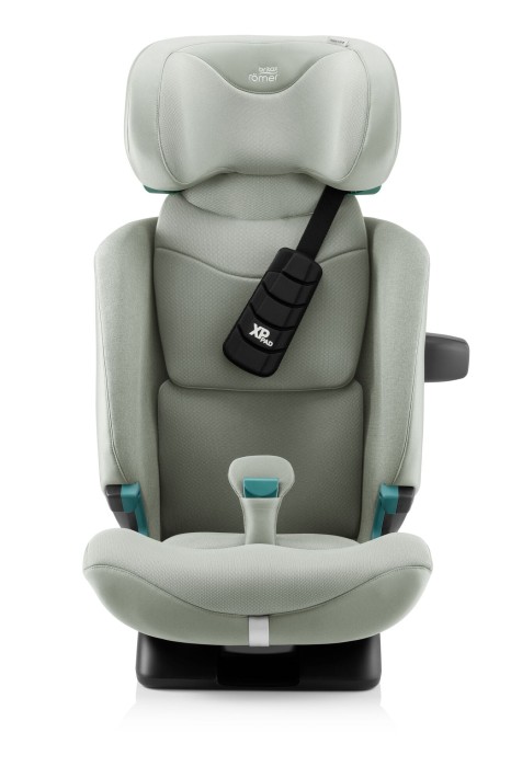 Britax Römer Advansafix Pro Sage Green – podwyższony zagłówek w trybie booster, regulacja wysokości