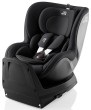 Britax Römer Dualfix M Plus Carbon Black – fotelik samochodowy RWF/FWF, widok z boku w pozycji półleżącej.