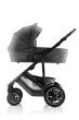 Gondola Britax Römer Smile 5Z Mineral Grey zamontowana na stelażu, widok z przodu