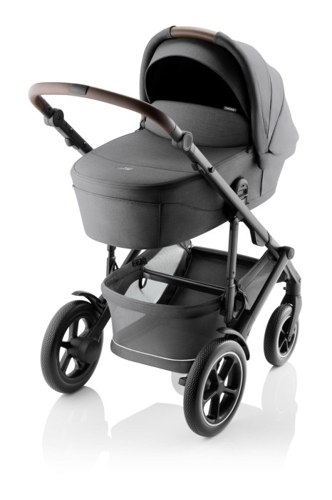 Gondola Britax Römer Smile 5Z Mineral Grey na stelażu – widok boczny