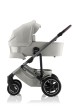 Britax Römer Smile 5Z gondola Linen Grey, okienko wentylacyjne otwarte, widok z boku.