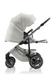 Britax Römer Smile 5Z spacerówka Linen Grey w pozycji leżącej, daszek rozłożony, widok z boku.