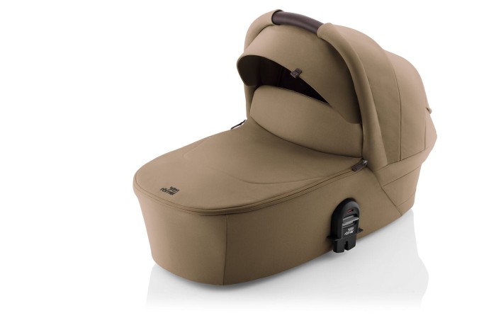 Britax Römer Smile 5Z gondola Hard Carrycot Warm Caramel brązowy uchwyt – widok z boku