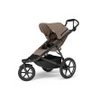 Wózek spacerowy Thule Urban Glide 3 Limited Edition Tinted Taupe, ujęcie izometryczne z dużymi kołami