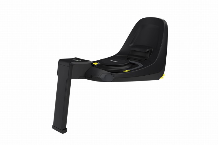 Baza Thule Alfi ISOFIX w ujęciu z przodu, z podkreślonymi punktami montażu i systemem stabilizacji.
