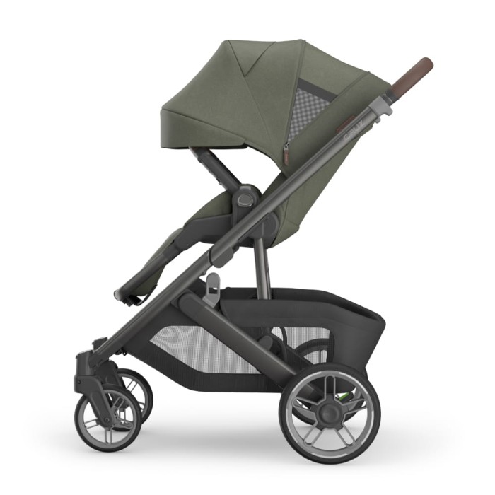 UPPAbaby CRUZ V3 wózek dziecięcy - wersja spacerowa - widok od boku - przedłużenie budki
