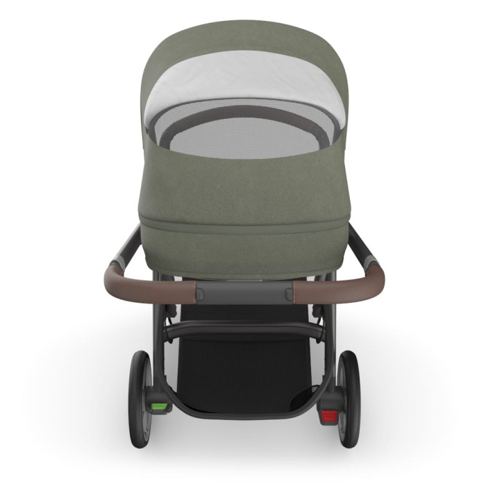 wózek spacerowy - uppababy cruz v3 - kolor evelyn - widok z tyłu - wentylacja - podgląd dziecka