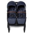 mast m.twin x - wózek podwójny - dla bliźniąt - wersja spacerowa - widok od przodu - kolor blueberry