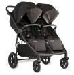 mast m.twin x - wózek bliźniaczy - wersja spacerowa - widok od przodu - kolor onyx
