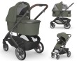 uppababy cruz v3 evelyn wózek dziecięcy 2w1 -ujęcie z gondolą oraz siedziskiem spacerowym.