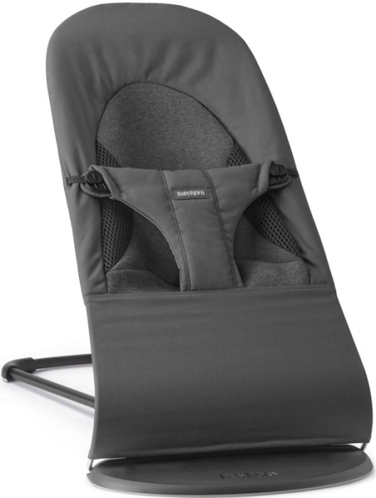 BABYBJORN BALANCE SOFT WOVEN/JERSEY Tri Fabric leżaczek dla dzieci | Ciemny Szary